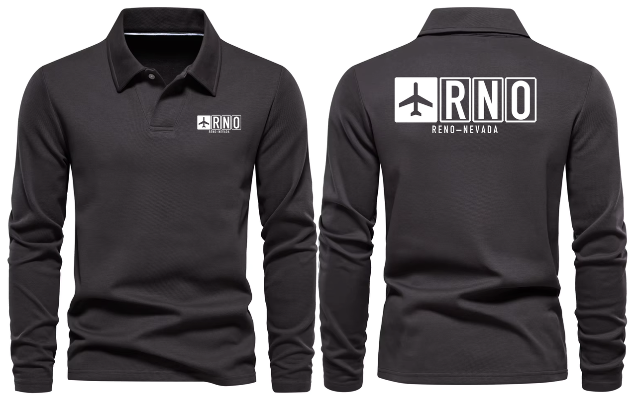 RNO AIRPORT LONG SLEEVE POLO