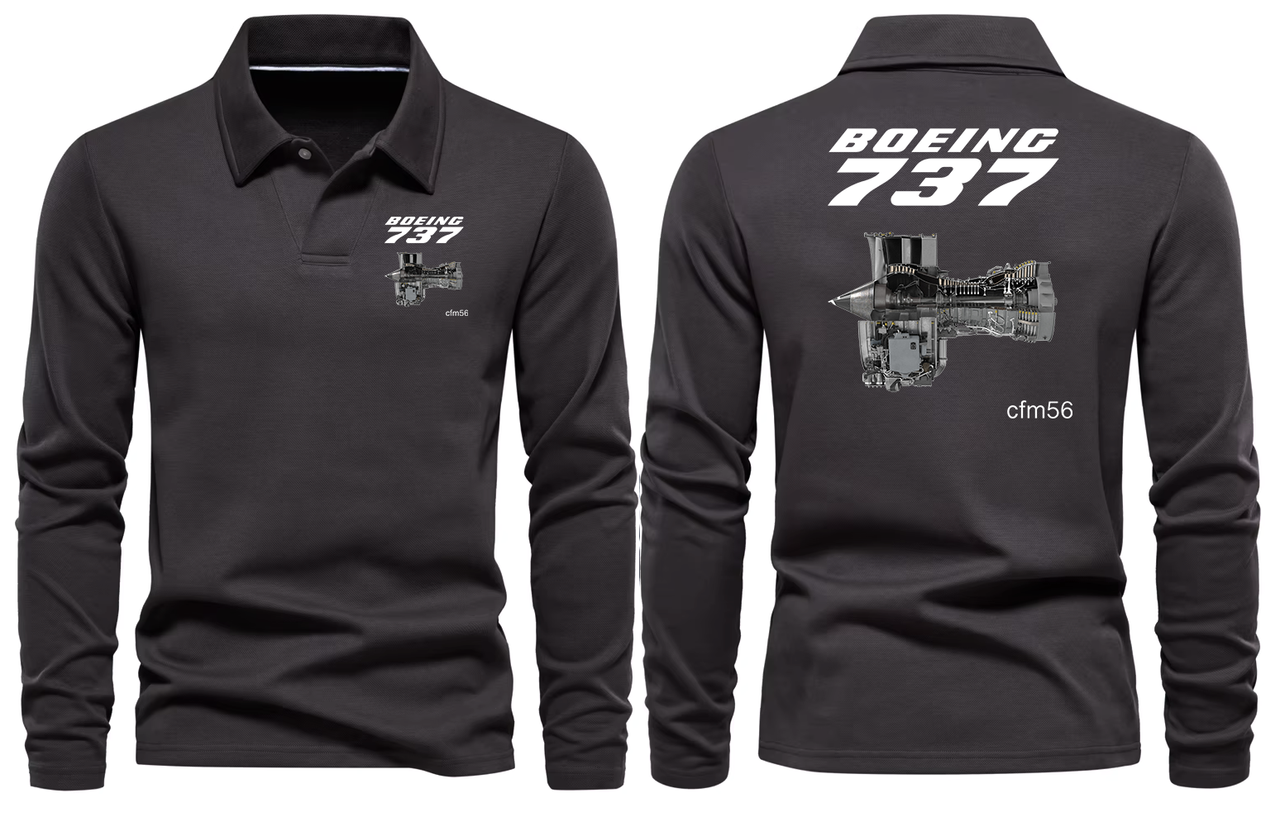 BOEING CFM 56 LONG SLEEVE  POLO