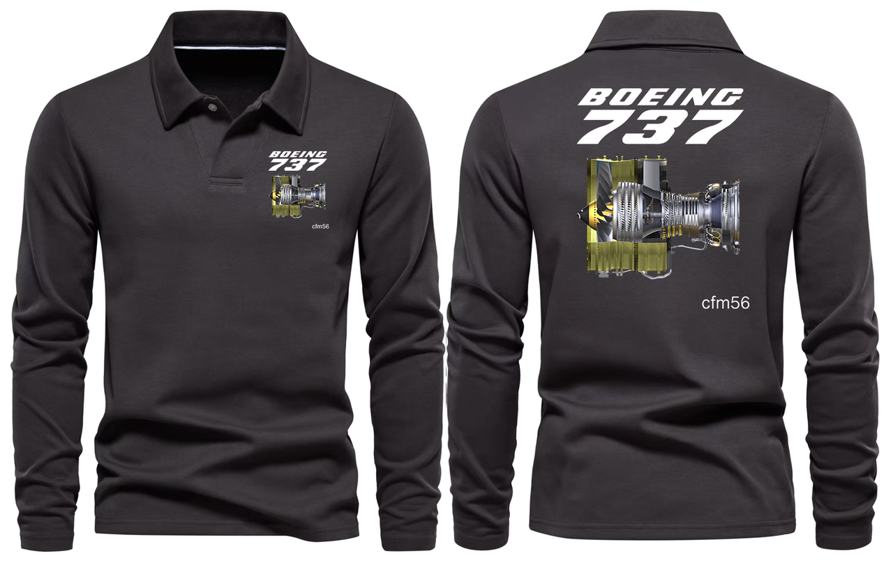 BOEING CFM 56 LONG SLEEVE  POLO