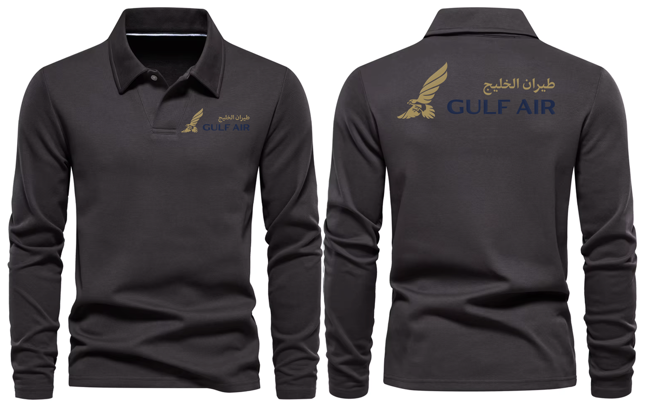 GULF AIR LONG SLEEVE  POLO