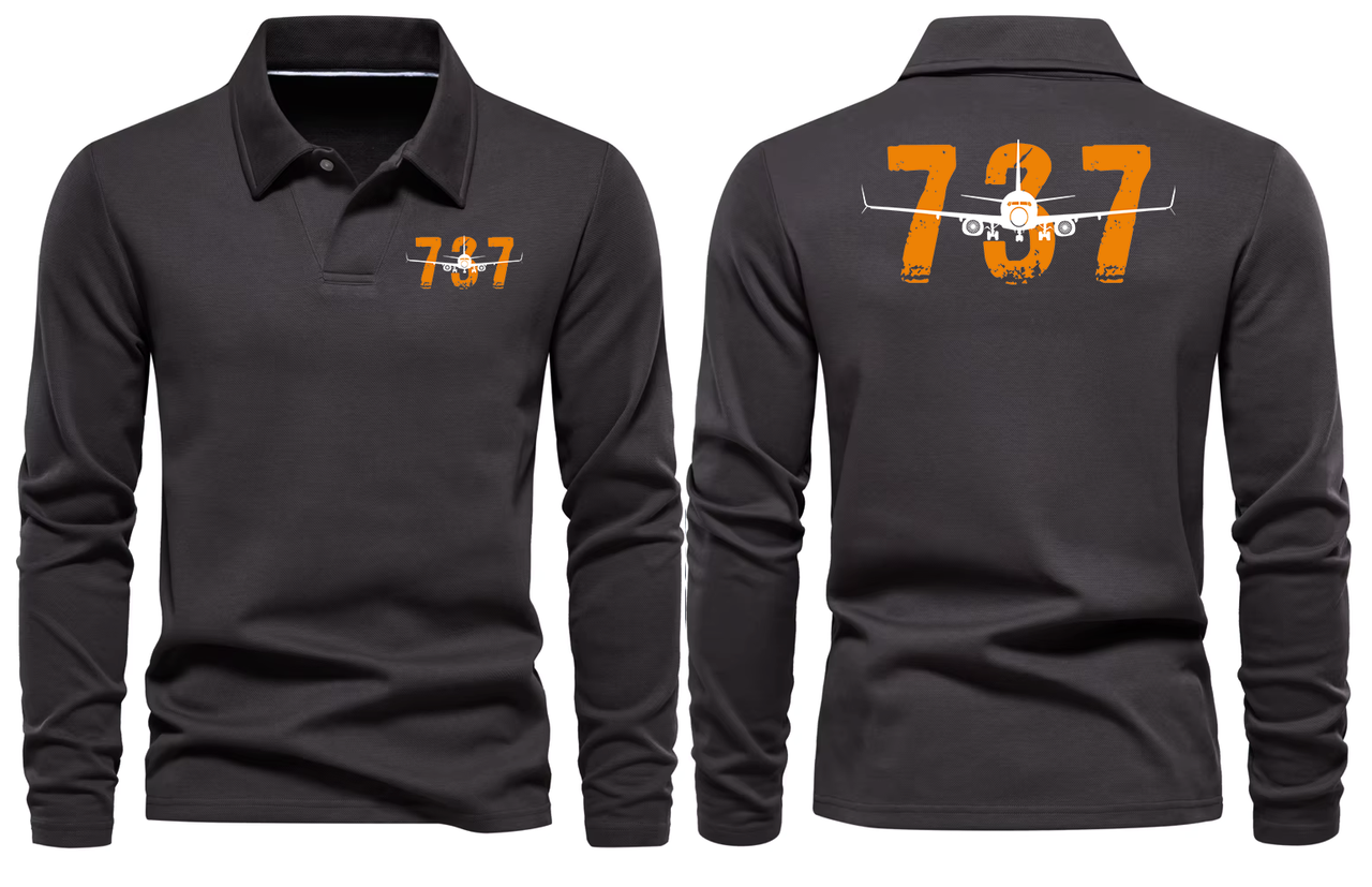 BOEING 737 LONG SLEEVE  POLO