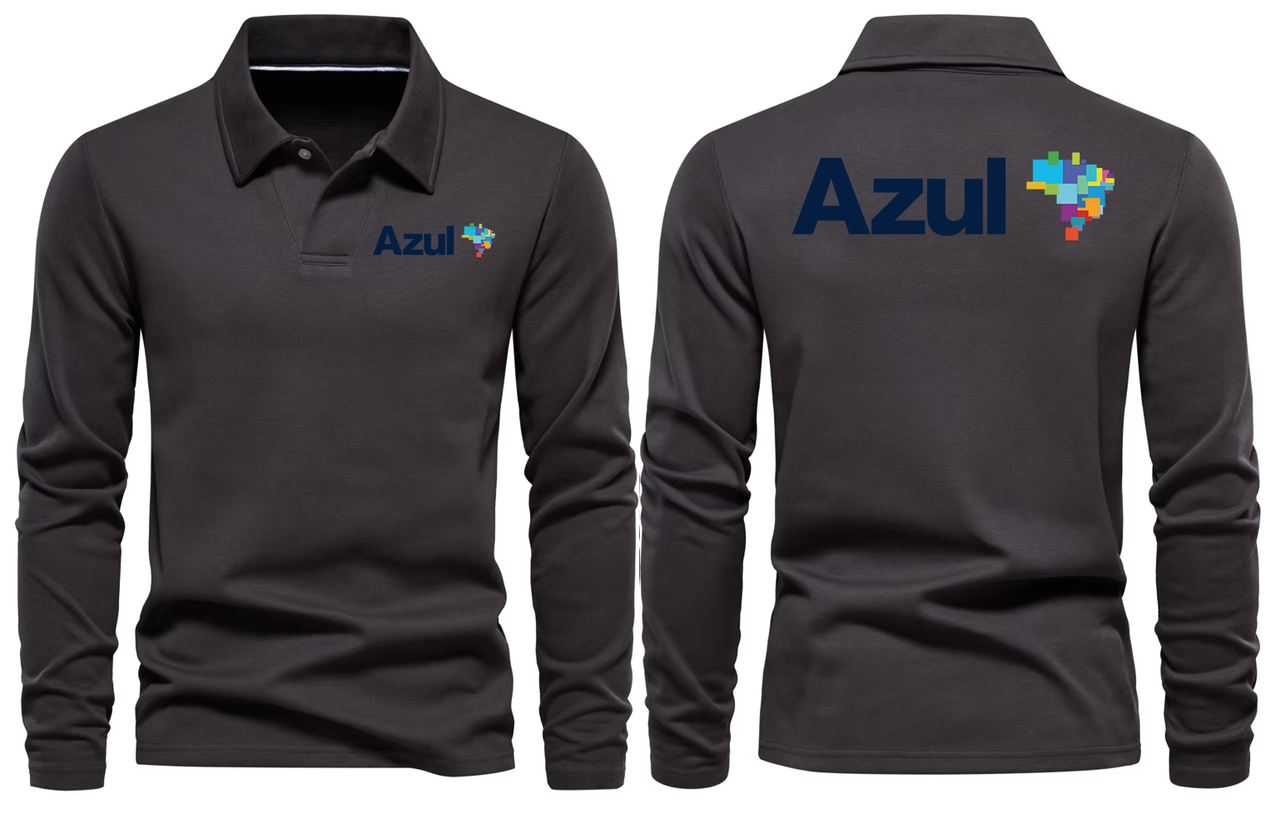 AIR AZUL AIRLINES LONG SLEEVE  POLO