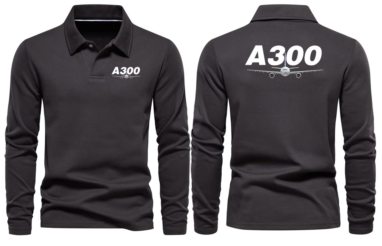 AIRBUS 300 LONG SLEEVE  POLO