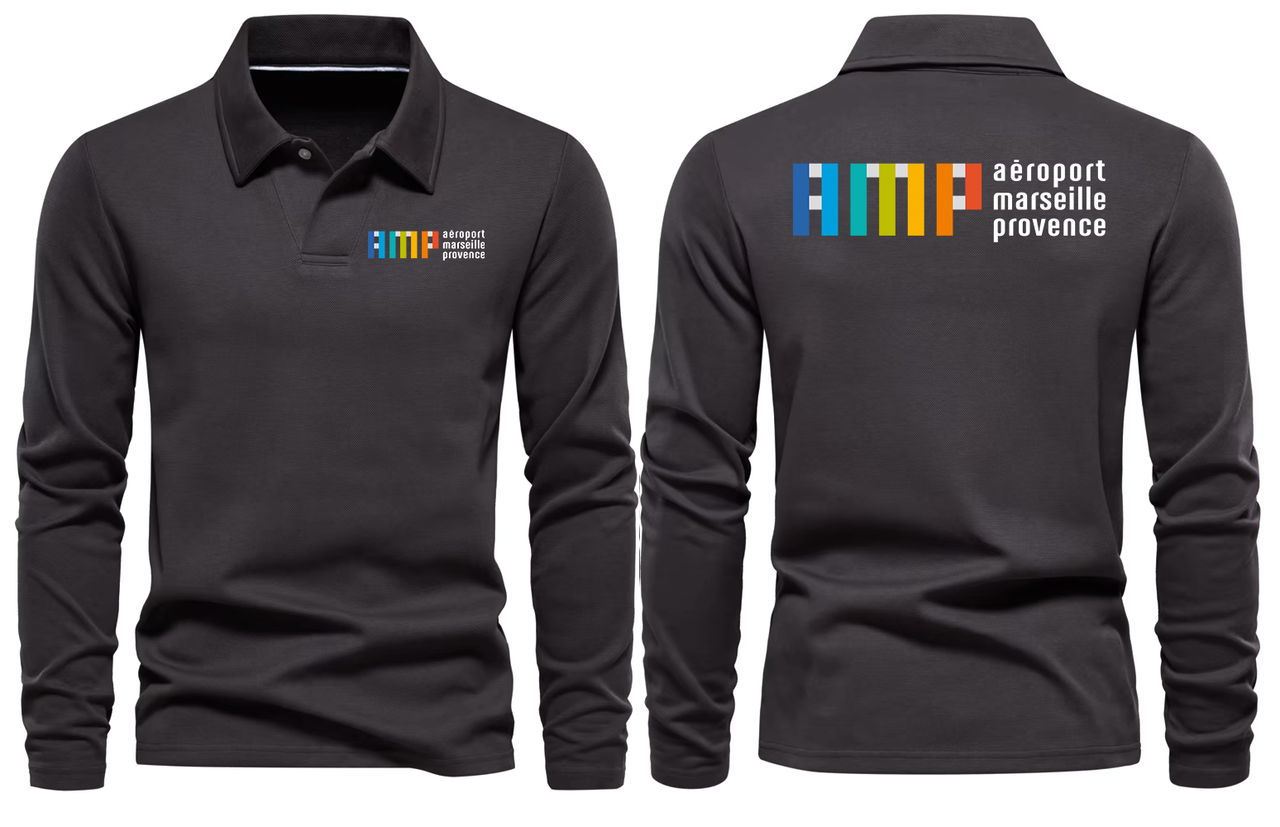 AMP AIRPORT LONG SLEEVE  POLO