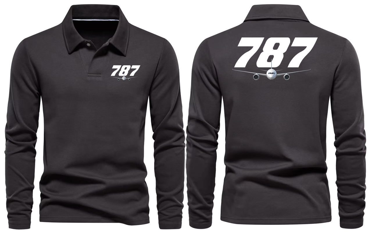 BOEING 787  LONG SLEEVE  POLO