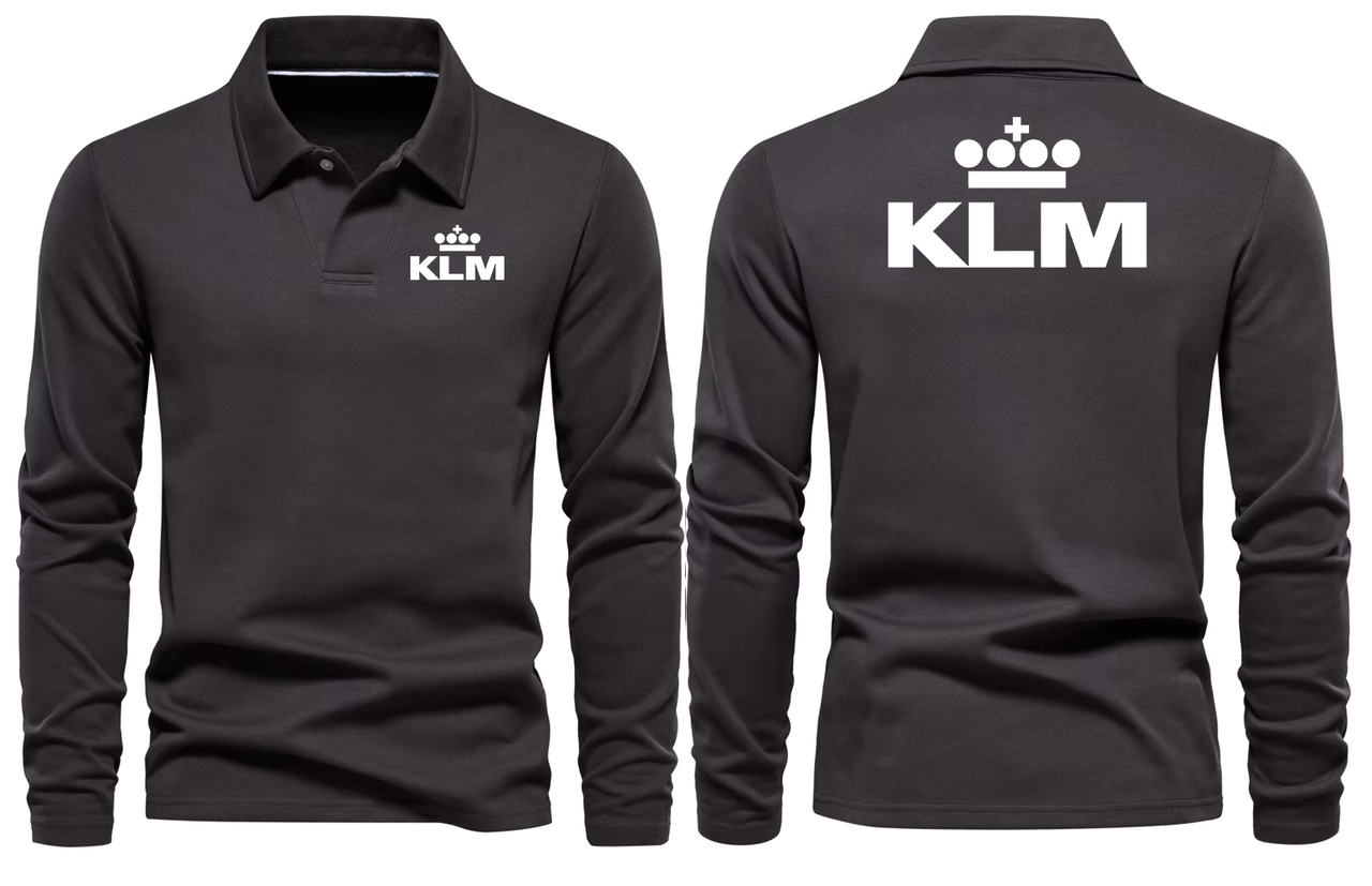 KLM  LONG SLEEVE  POLO