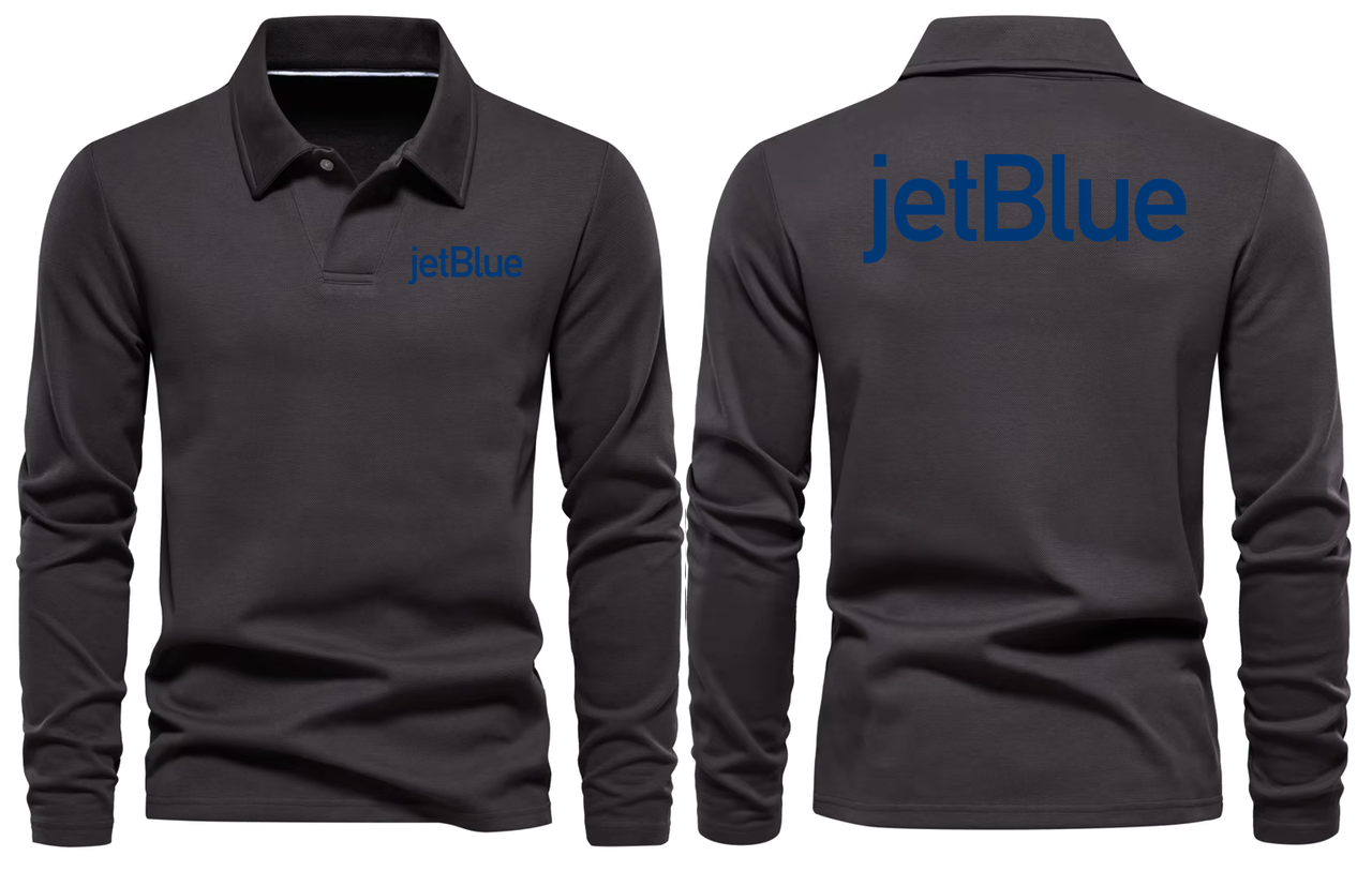 JETBLUE AIRWAYS LONG SLEEVE  POLO