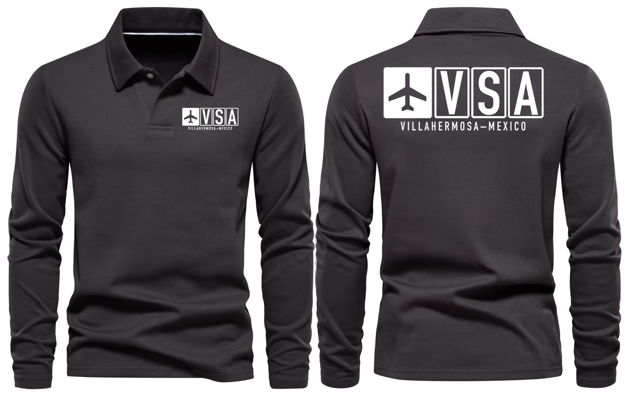 VSA AIRPORT LONG SLEEVE POLO
