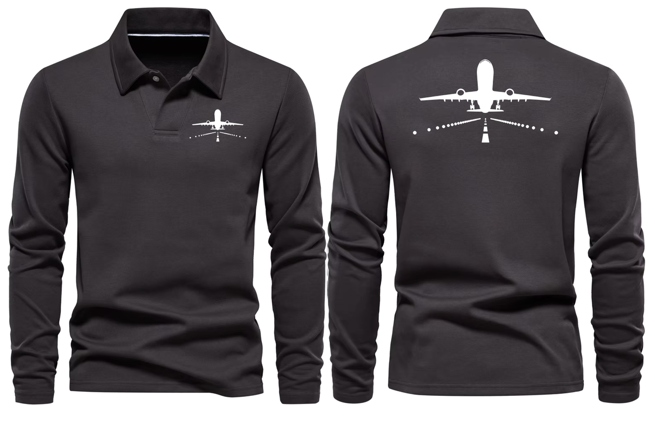 AIRBUS 330 LONG SLEEVE  POLO