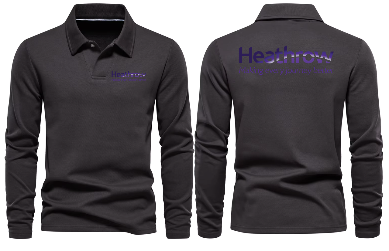 HEATHROW AIRPORT LONG SLEEVE  POLO