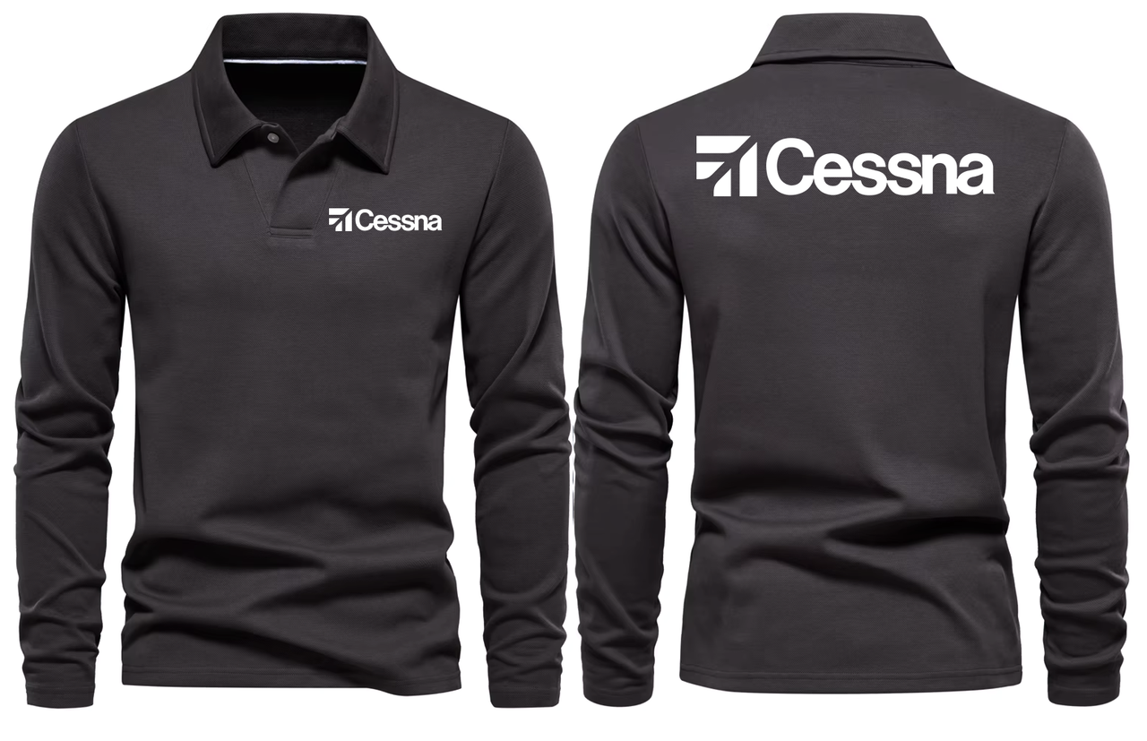 CESSNA LOGO LONG SLEEVE  POLO