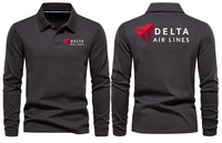 Thumbnail for AIR DELTA AIRLINES LONG SLEEVE  POLO