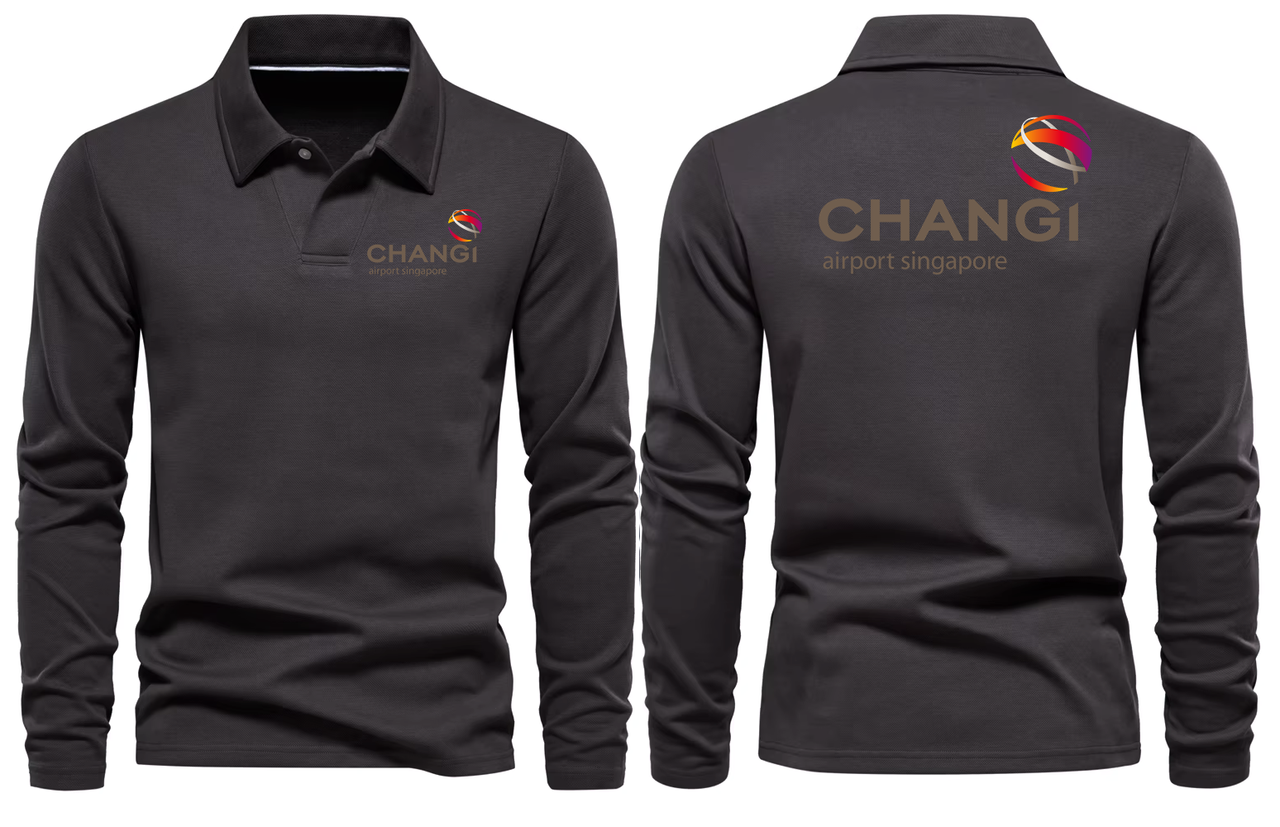 AIR CHANGI AIRPORT LONG SLEEVE  POLO