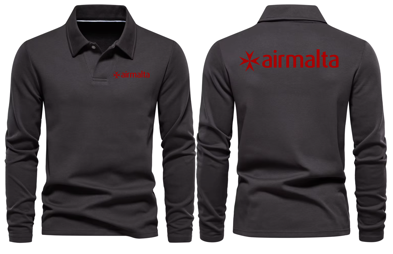 AIR MALTA LONG SLEEVE  POLO
