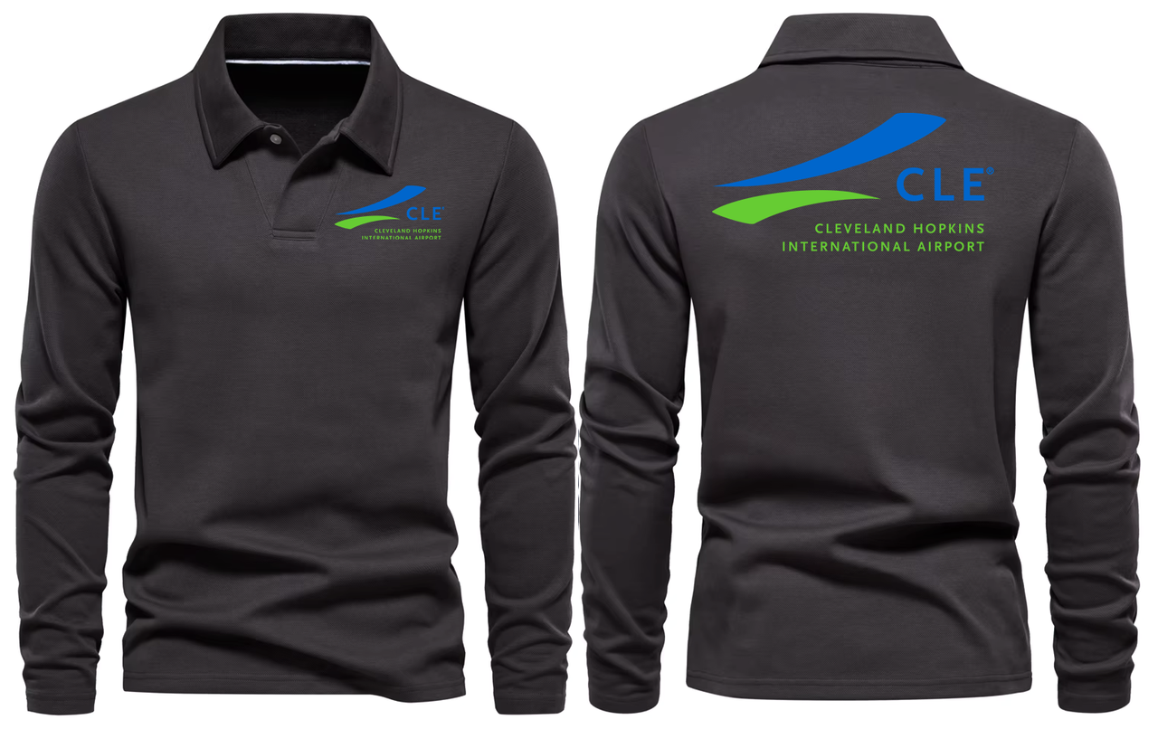 AER CLE AIRPORT LONG SLEEVE  POLO