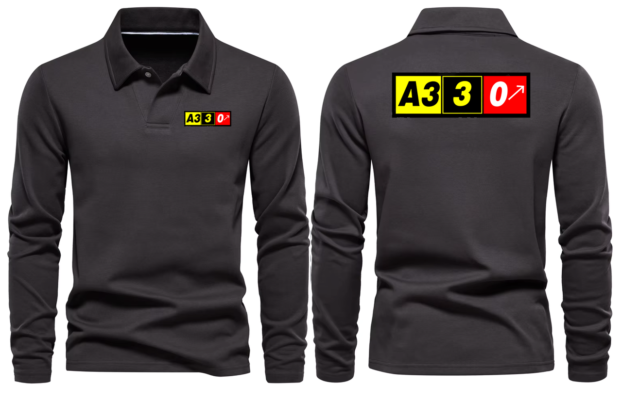AIRBUS A330 LONG SLEEVE  POLO