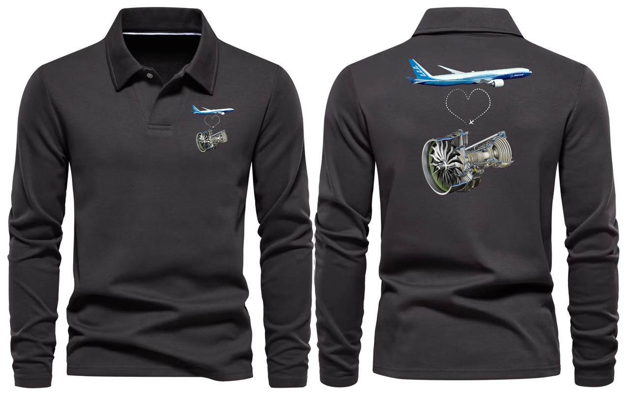 BOEING 777  LONG SLEEVE  POLO