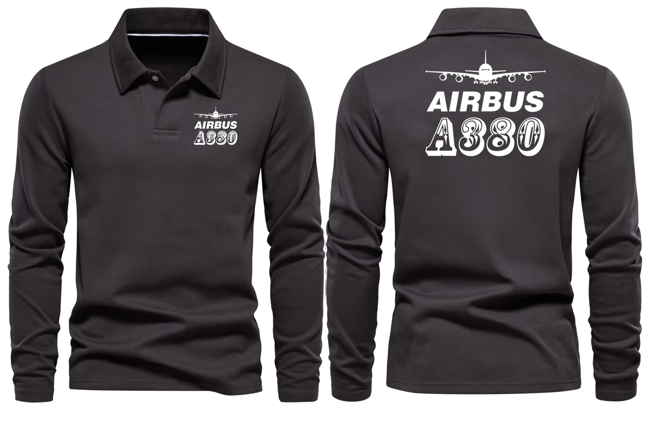 AIRBUS A380 LONG SLEEVE  POLO