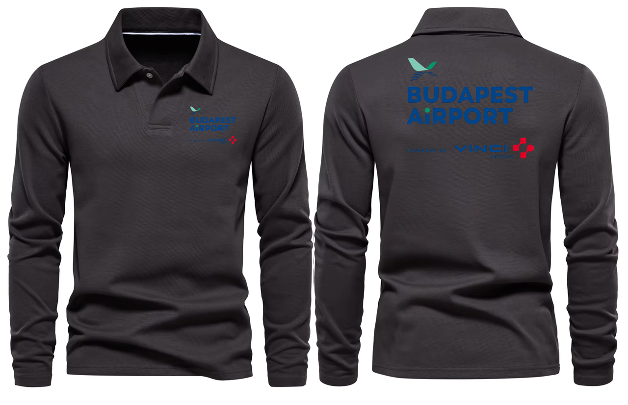 BUDAPEST AIRPORT LONG SLEEVE  POLO