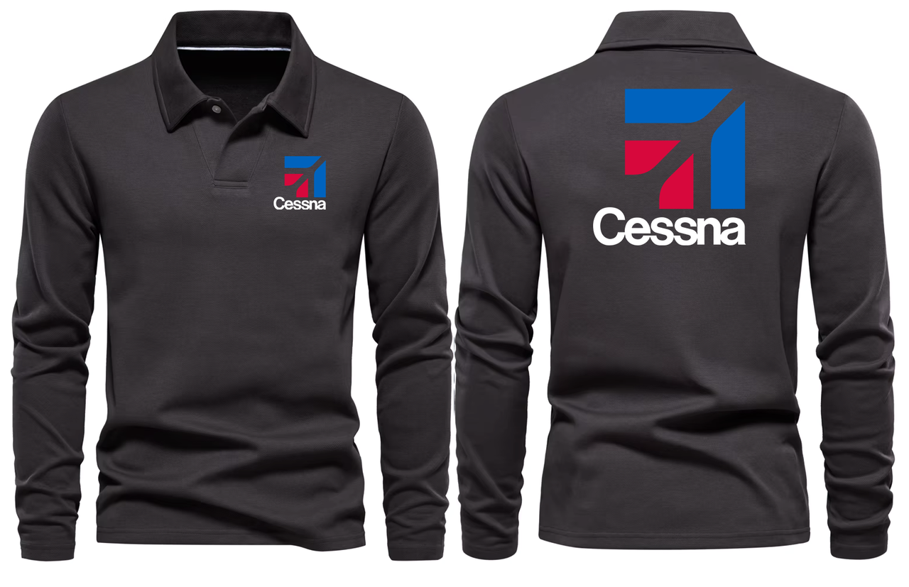 CESSNA LOGO LONG SLEEVE  POLO