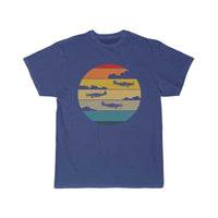 Thumbnail for P51D Mustang Airplane Schematic Retro Sunset T-SHIRT THE AV8R