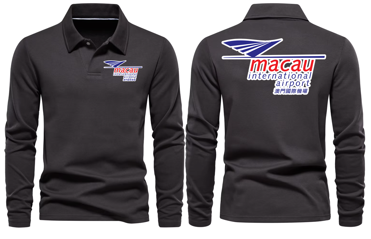 MACAU AIRPORT LONG SLEEVE  POLO