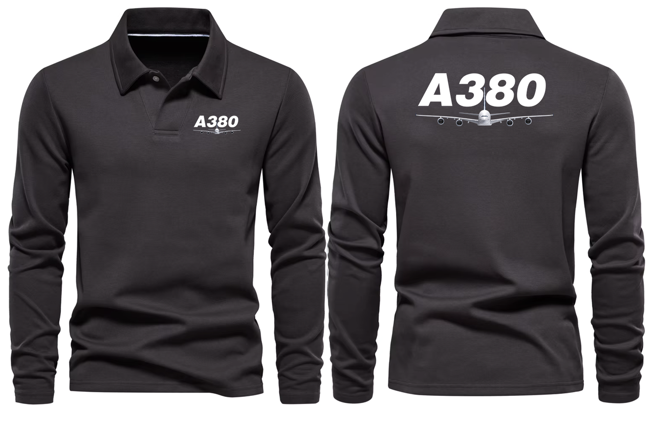 AIRBUS A380 LONG SLEEVE  POLO