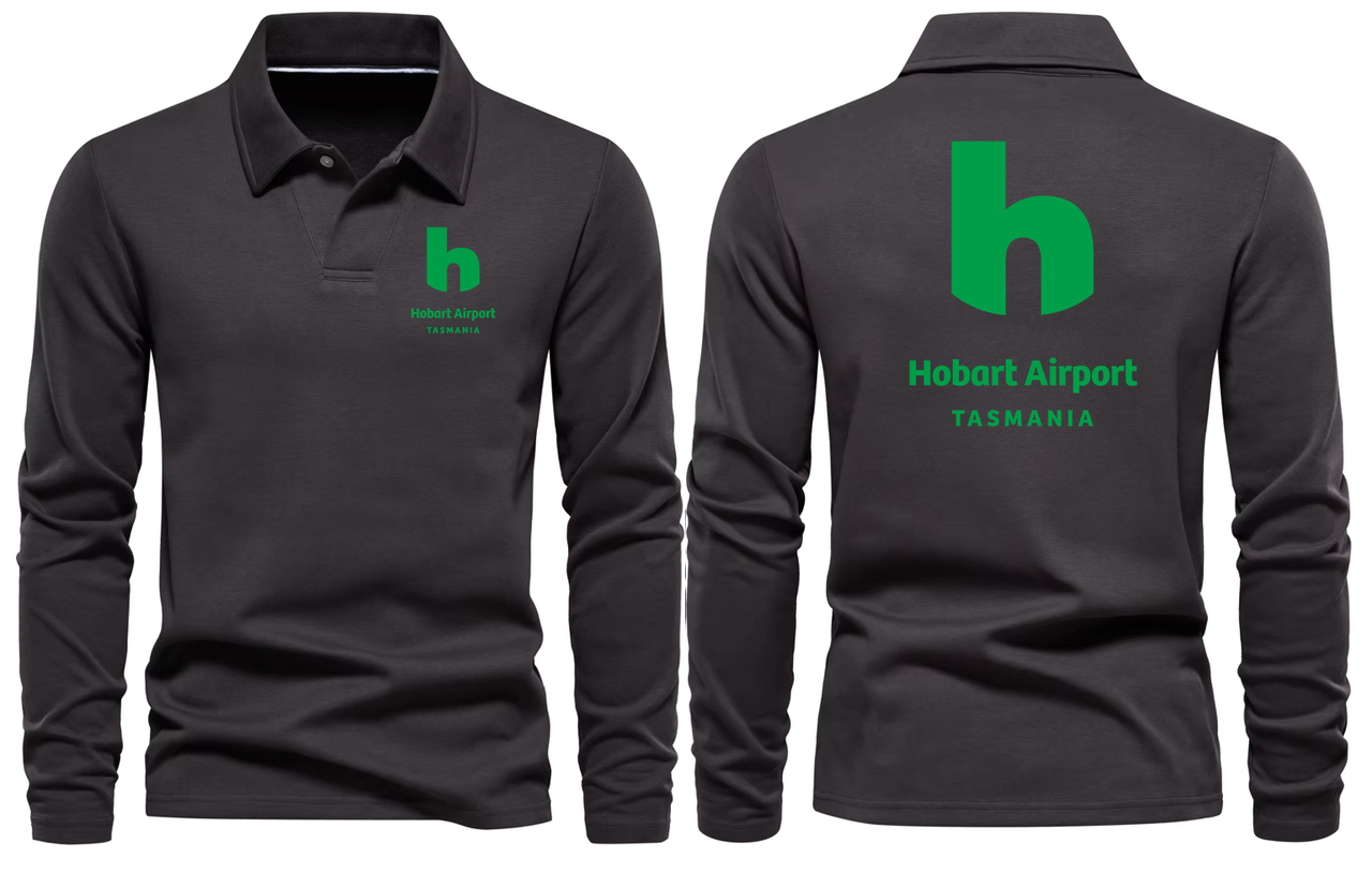 HOBART AIRPORT LONG SLEEVE  POLO