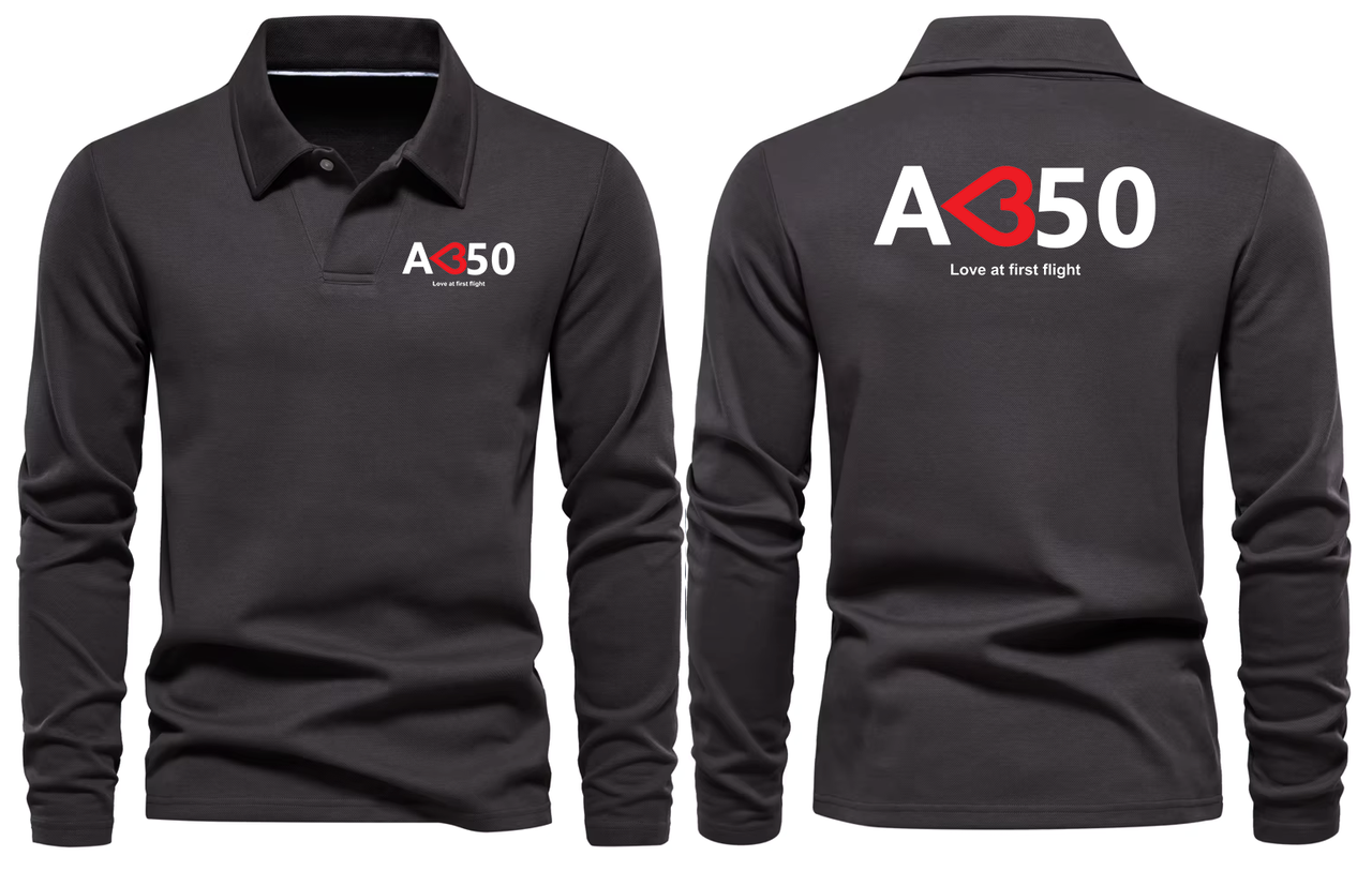 AIRBUS A350 LONG SLEEVE  POLO