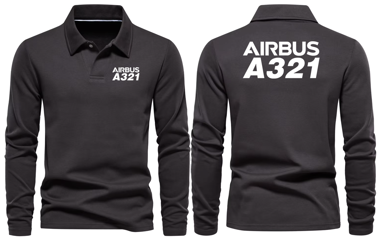 AIRBUS A321 LONG SLEEVE  POLO