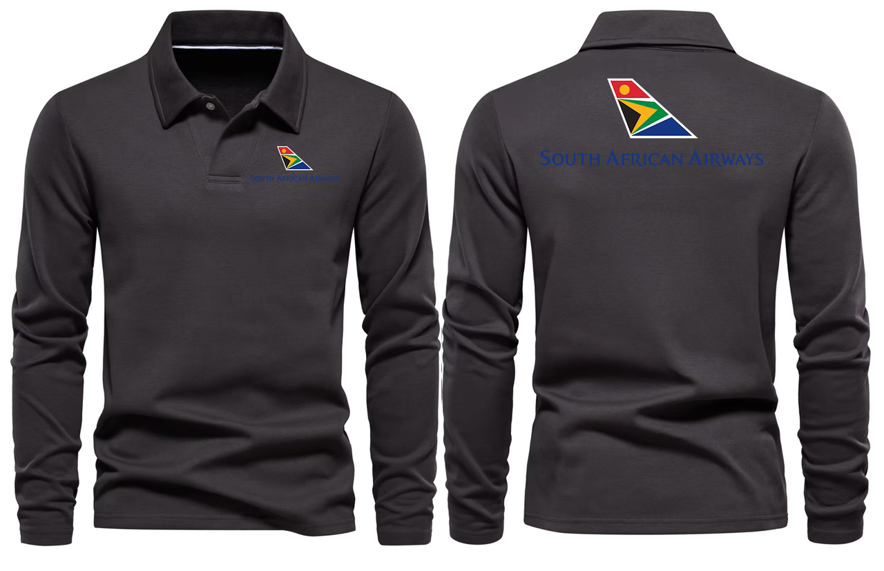 SOUTH AFRICAN AIRWAYS LONG SLEEVE  POLO