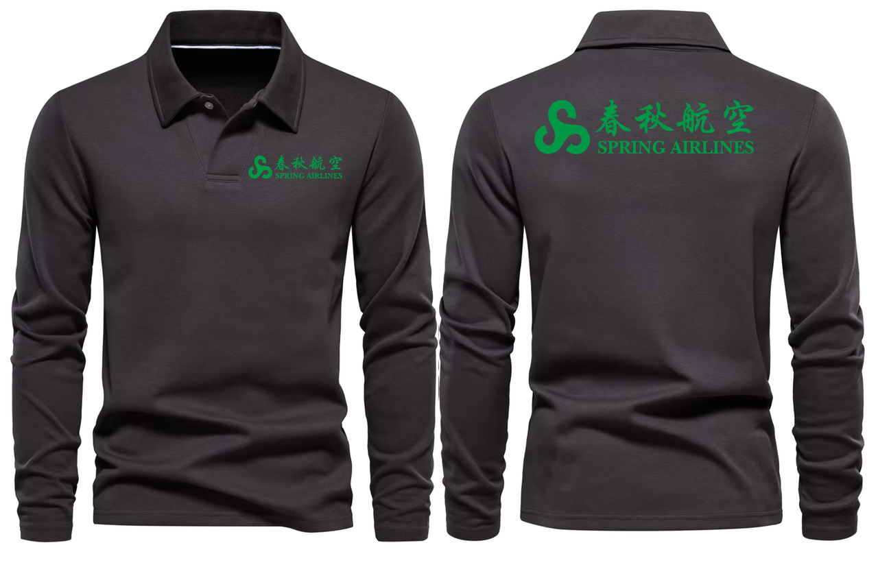 SPRING AIRLINES LONG SLEEVE  POLO
