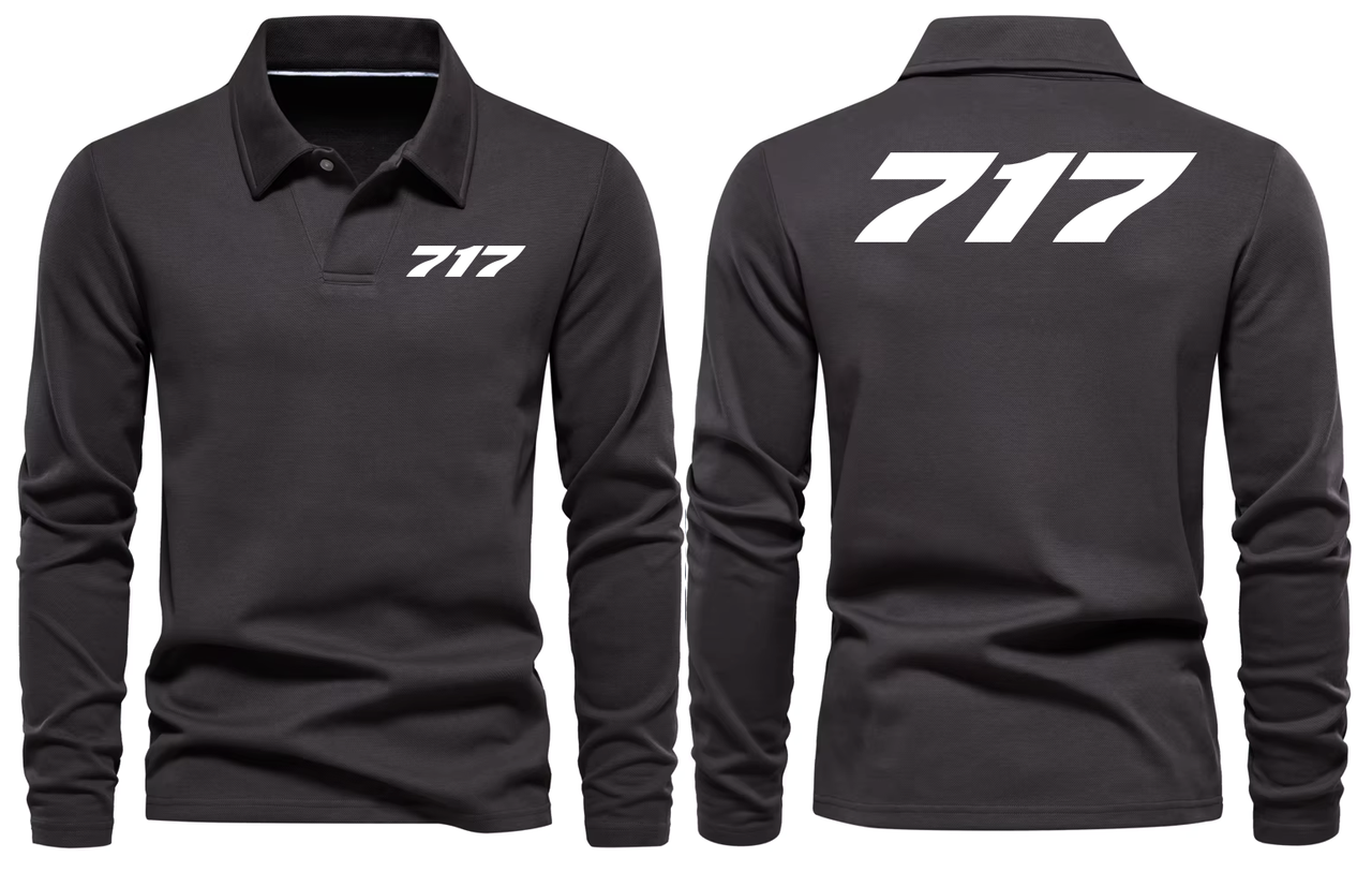 BOEING 717 LONG SLEEVE  POLO