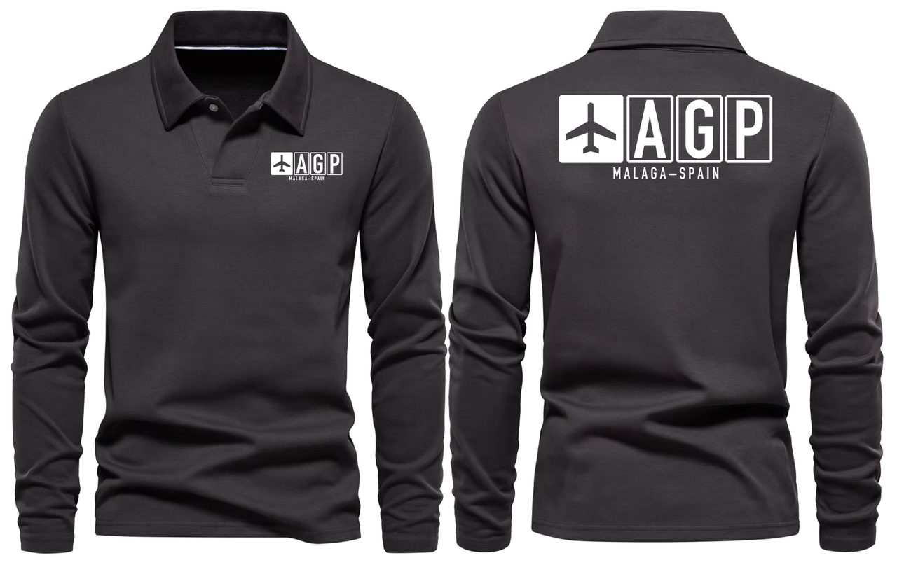 AGP AIRPORT LONG SLEEVE POLO