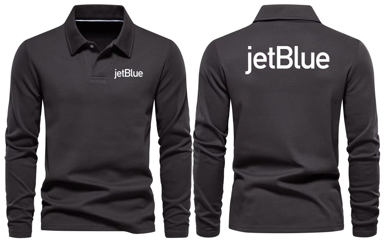 JET BLUE AIRLINES LONG SLEEVE  POLO