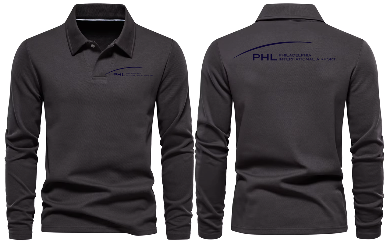 PHL AIRPORT LONG SLEEVE  POLO