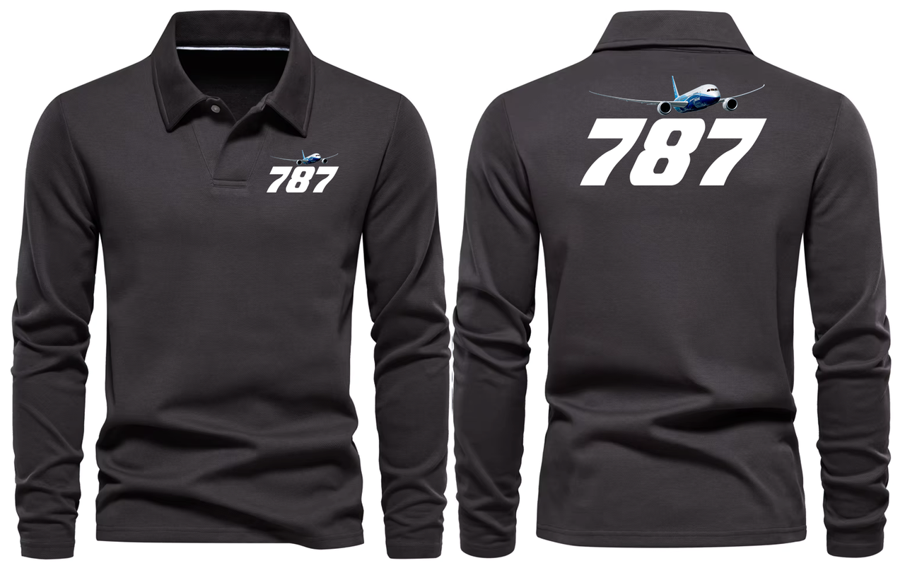 BOEING 787  LONG SLEEVE  POLO