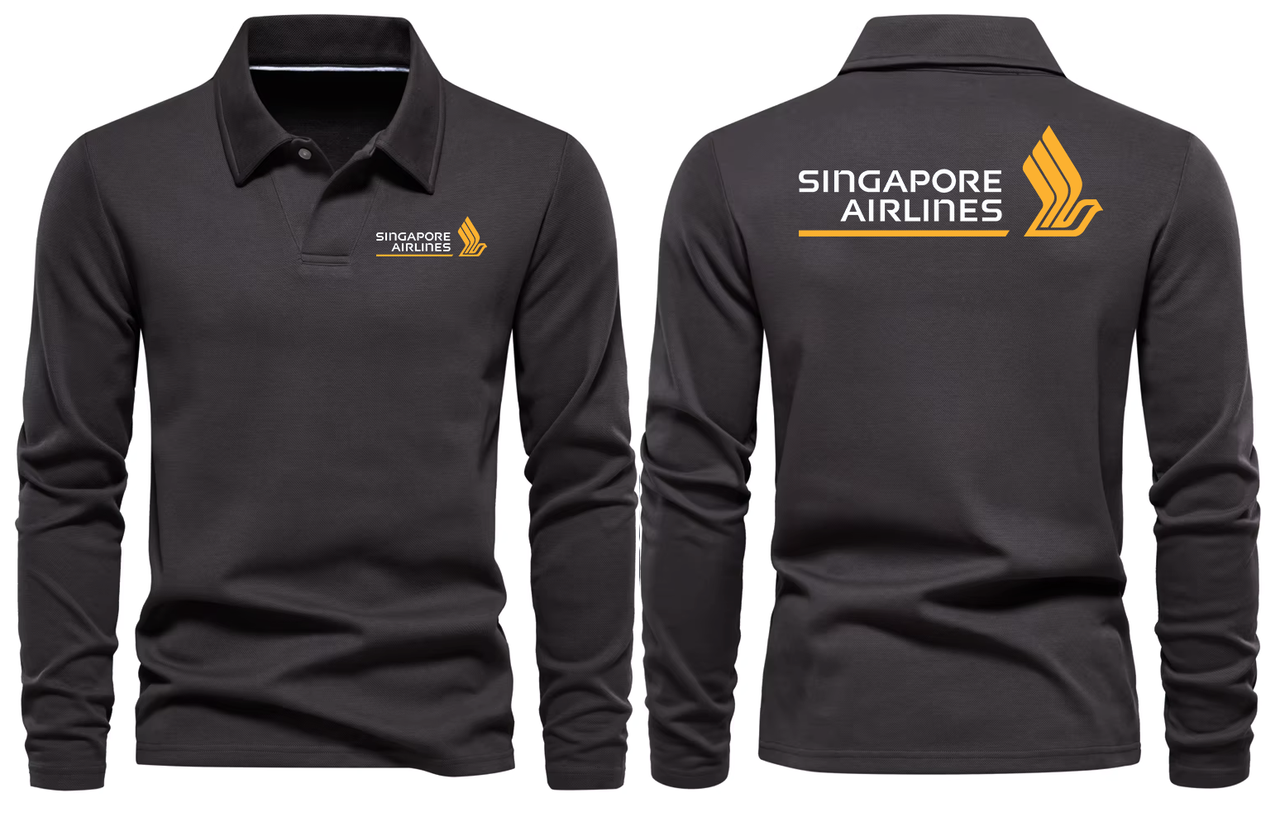 SINGAPURE AIRLINES LONG SLEEVE  POLO