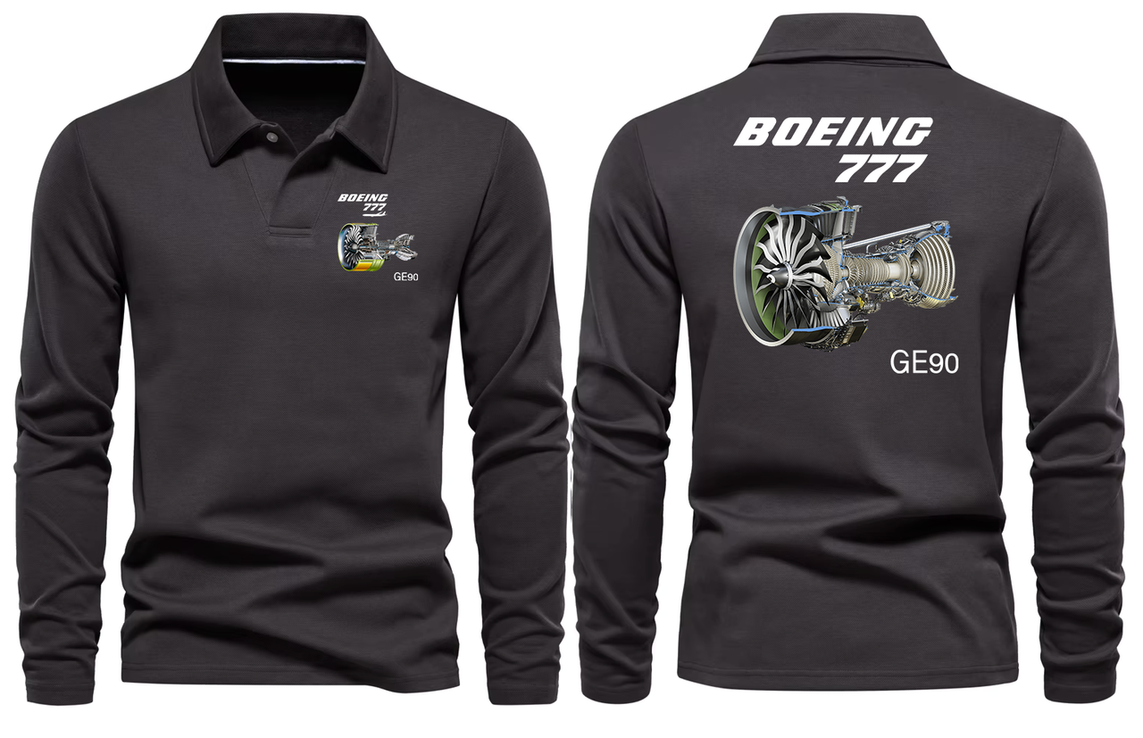 BOEING 777  G90 LONG SLEEVE  POLO