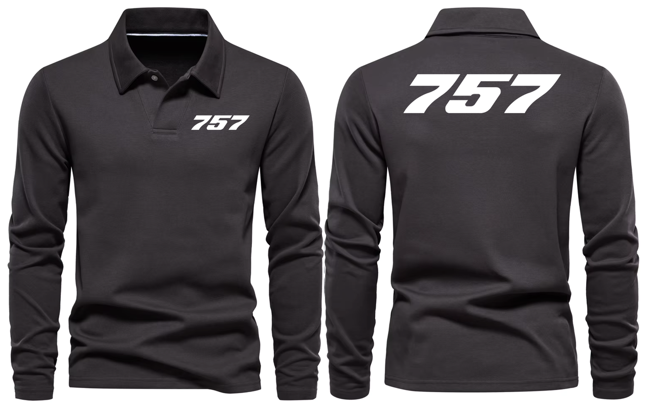 BOEING 757 LONG SLEEVE  POLO