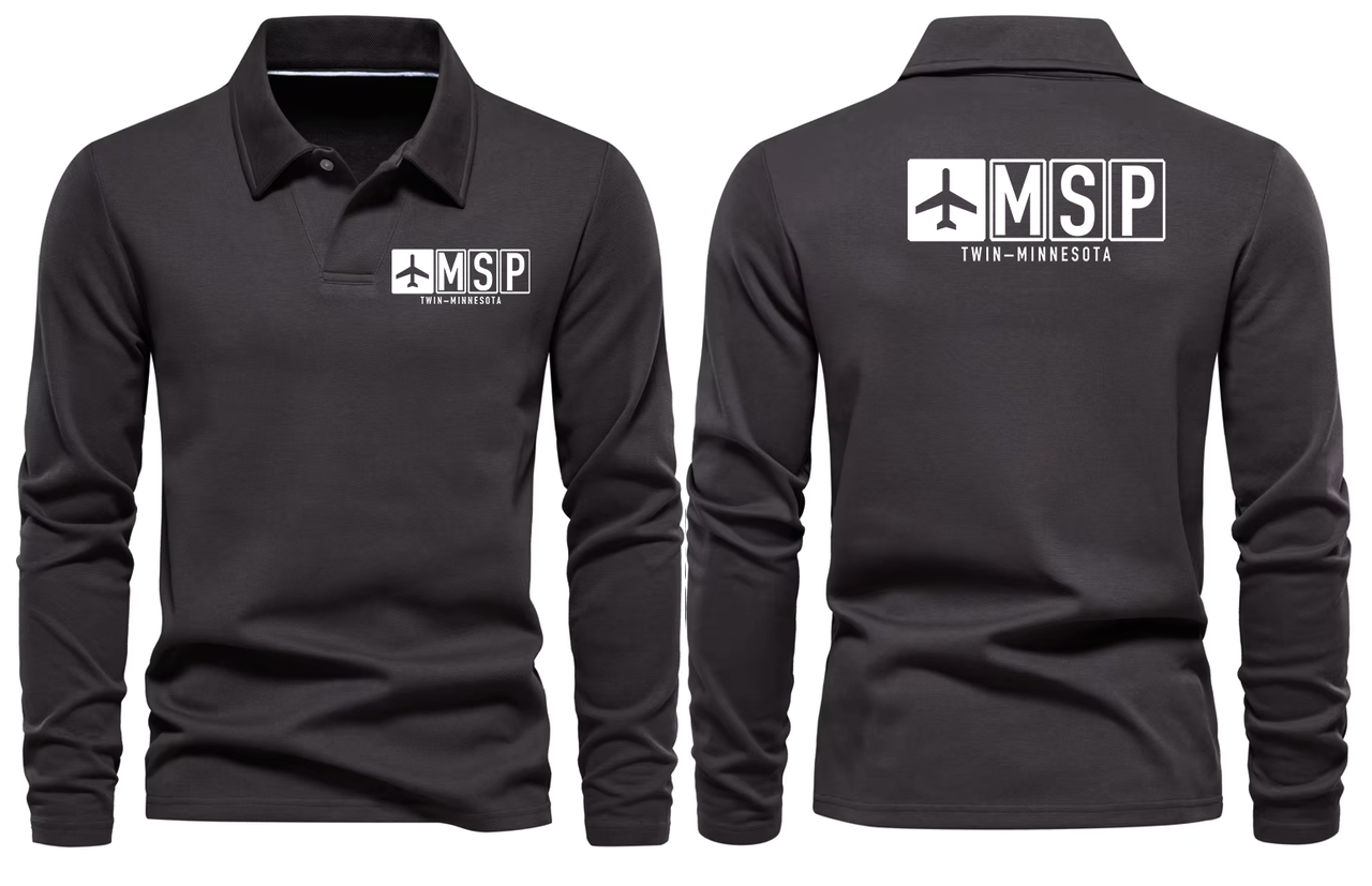MSP AIRPORT LONG SLEEVE POLO
