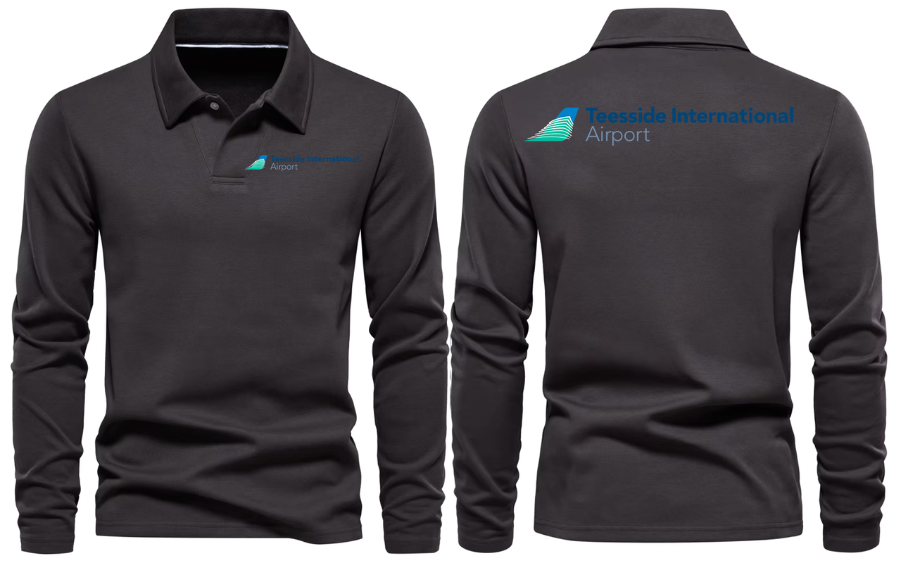 TEESSIDE AIRPORT LONG SLEEVE  POLO