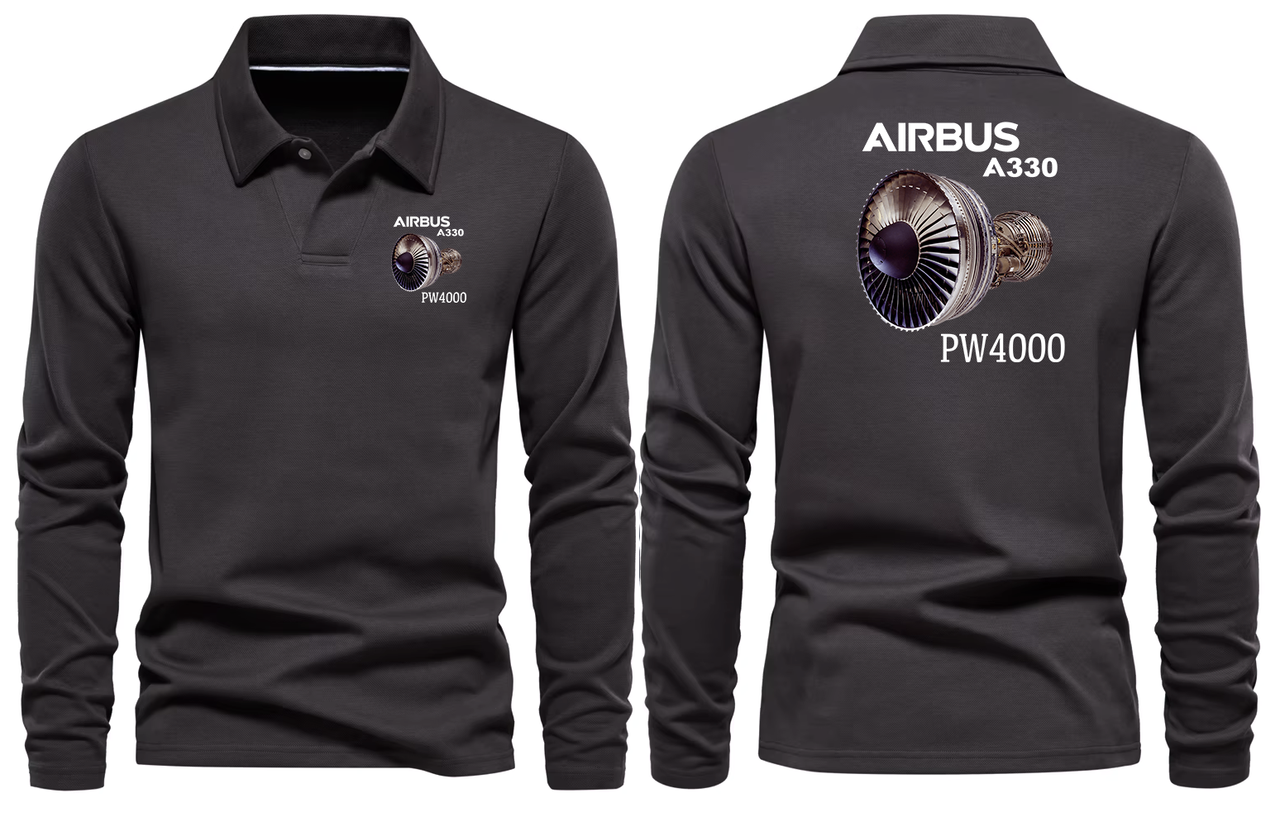 AIRBUS A330 PW 4000 LONG SLEEVE  POLO