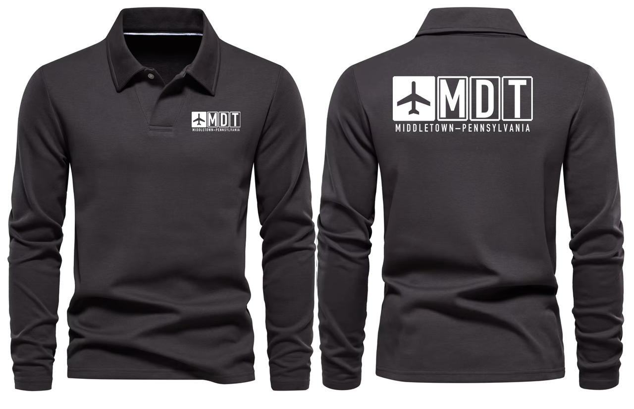 MDT AIRPORT LONG SLEEVE POLO