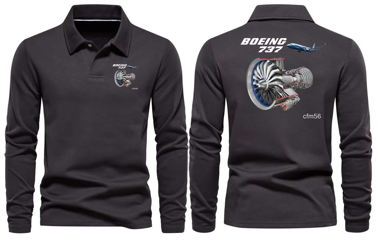 BOEING 737 CFM 56 LONG SLEEVE  POLO