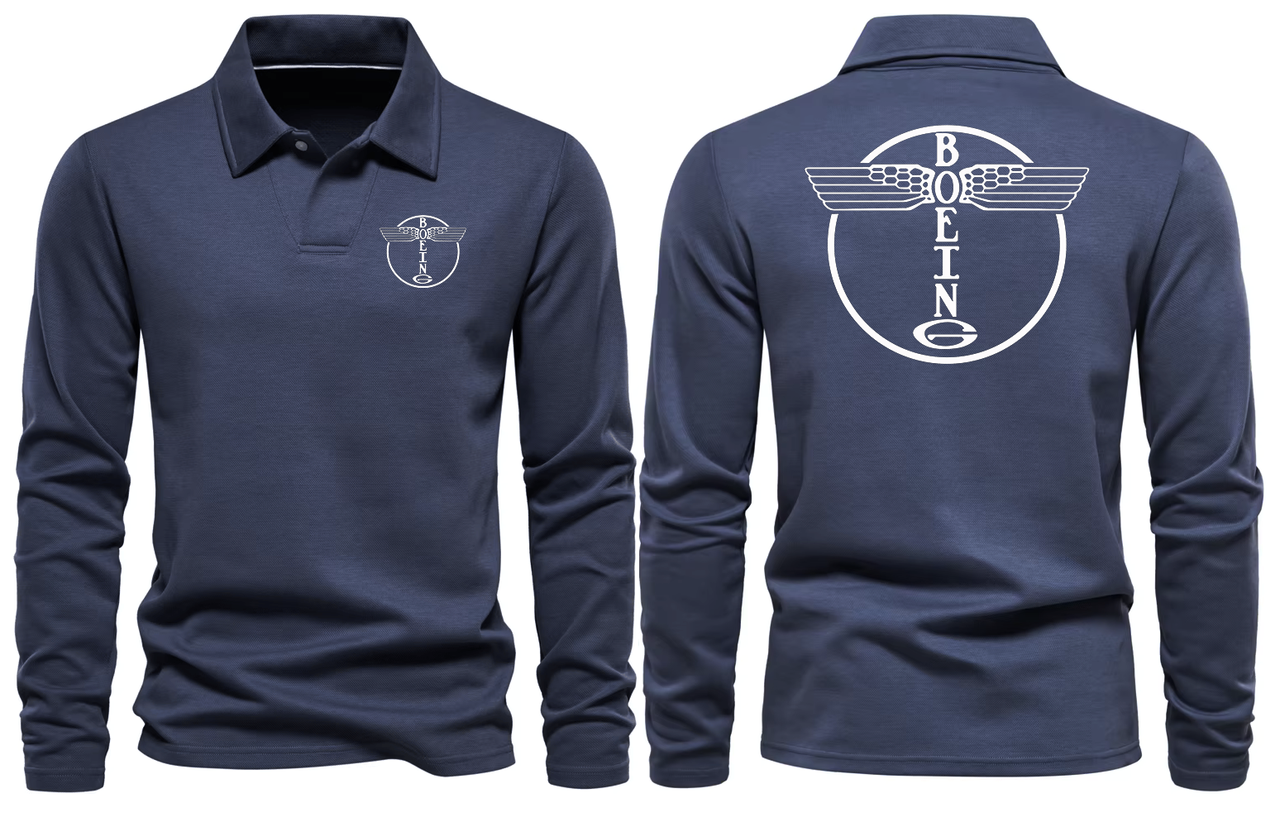 BOEING OLD LOGO LONG SLEEVE  POLO