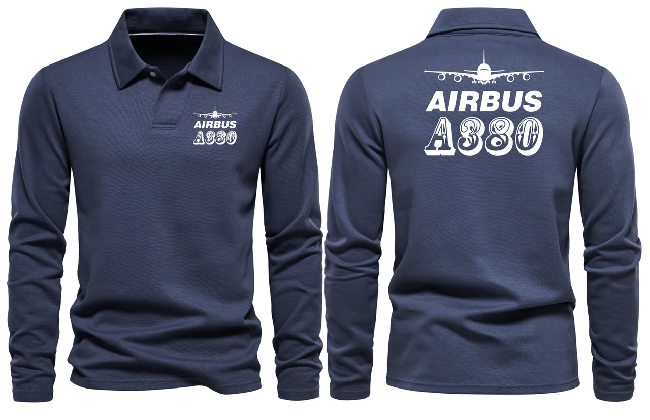 AIRBUS A380 LONG SLEEVE  POLO