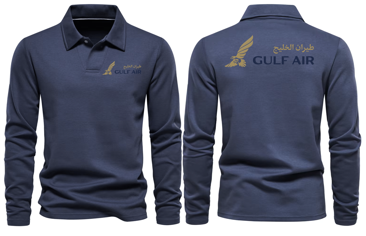 GULF AIR LONG SLEEVE  POLO