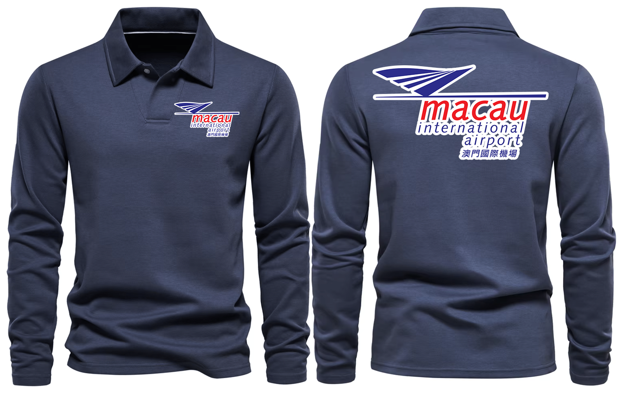 MACAU AIRPORT LONG SLEEVE  POLO