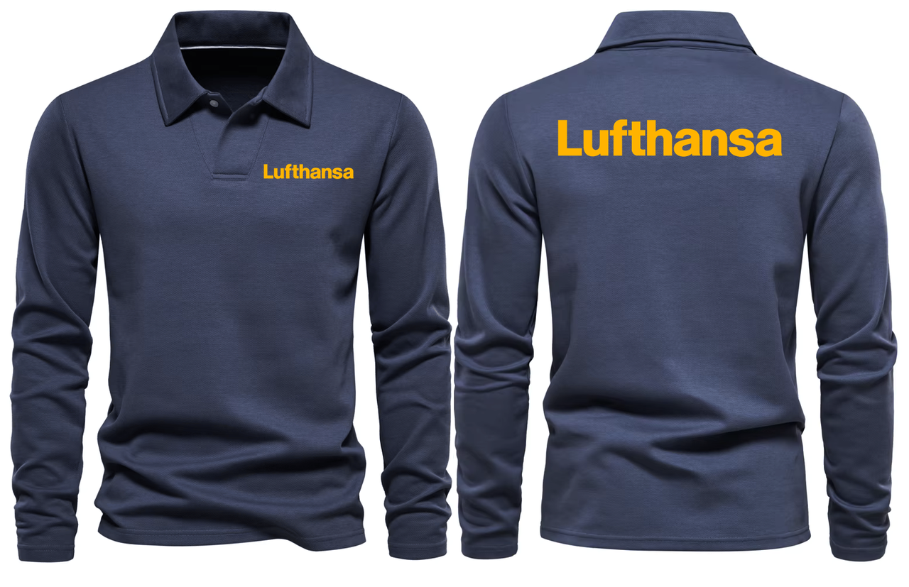 LUFTHANSA  LONG SLEEVE  POLO 1